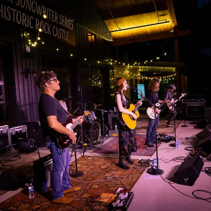 Image of a band playing at Rock Castles Singer Songwriters Night in Hendersonville, TN
